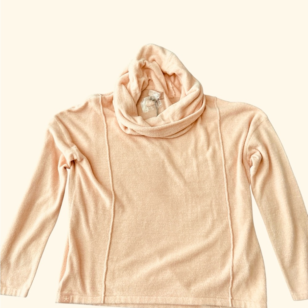Barefoot Dreams Soft Pink Cowl Neck Pajama Top